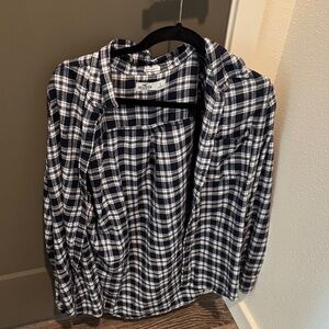 Black and White Plaid Hollister Shirt